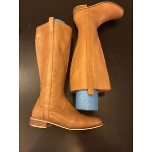 Women's Brown Leather Boots 100% Leather By Very Volatile